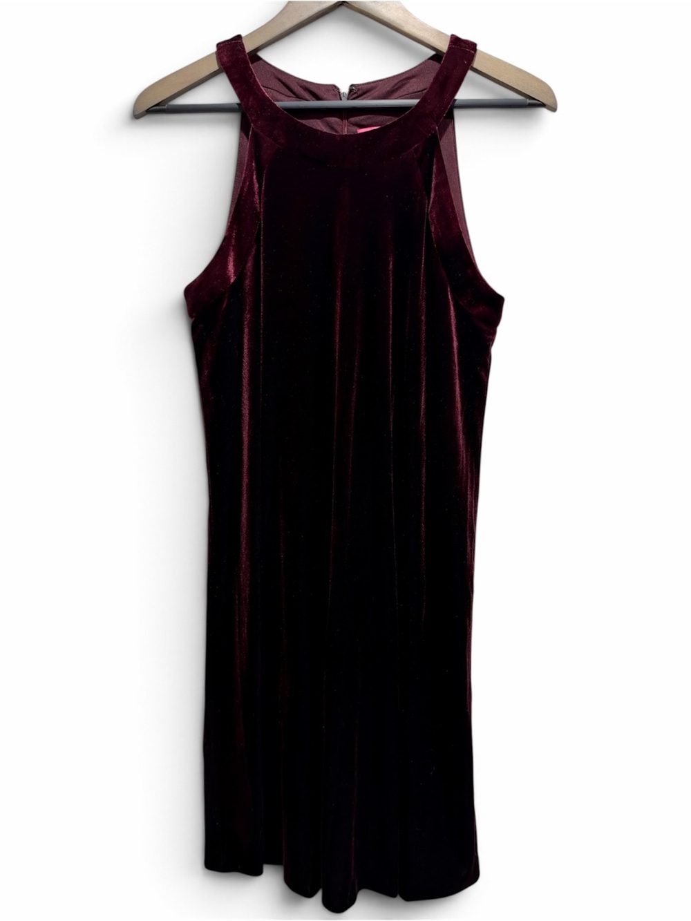 Betsey Johnson Plum Velvet High Neck Swing Dress 10 Whimsigoth